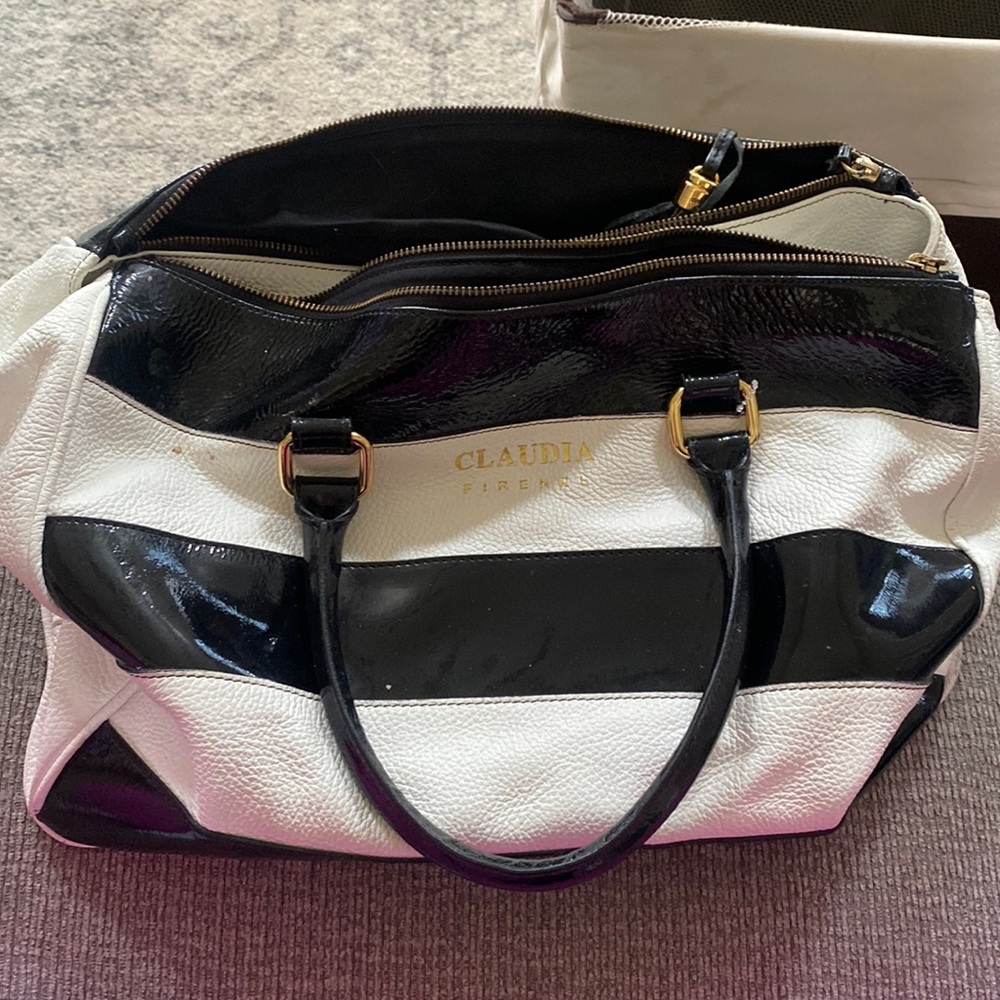 Claudia Firenze black and white purse